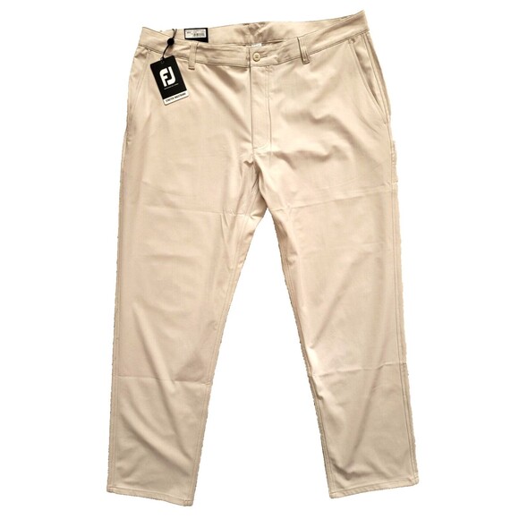 NWT Footjoy Performance Knit Stretch Wicking Golf Pants 29018 Stone Beige 38x30 - Picture 4 of 8